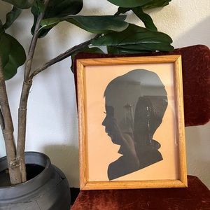 Vintage |  Framed Little Boy Silhouette Artwork